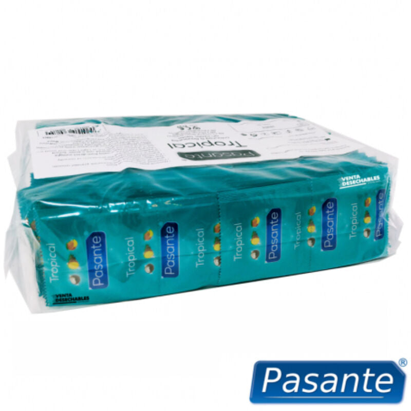 PASANTE - SACO TROPICAL DE PRESERVATIVOS 144 UNIDADES - Sexshoptuga  Sexshoptuga 