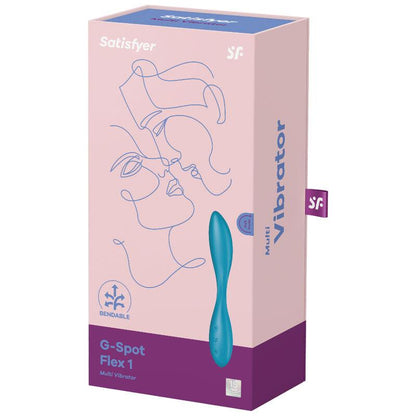 SATISFYER - MULTI VIBRADOR G-SPOT FLEX 1 AZUL - Sexshoptuga 