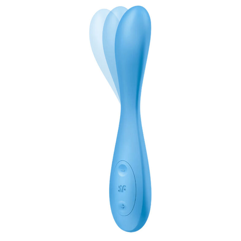 SATISFYER - APLICATIVO MULTIVIBRADOR G-SPOT FLEX 4+ AZUL - Sexshoptuga  Sexshoptuga 