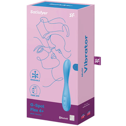 SATISFYER - APLICATIVO MULTIVIBRADOR G-SPOT FLEX 4+ AZUL - Sexshoptuga 