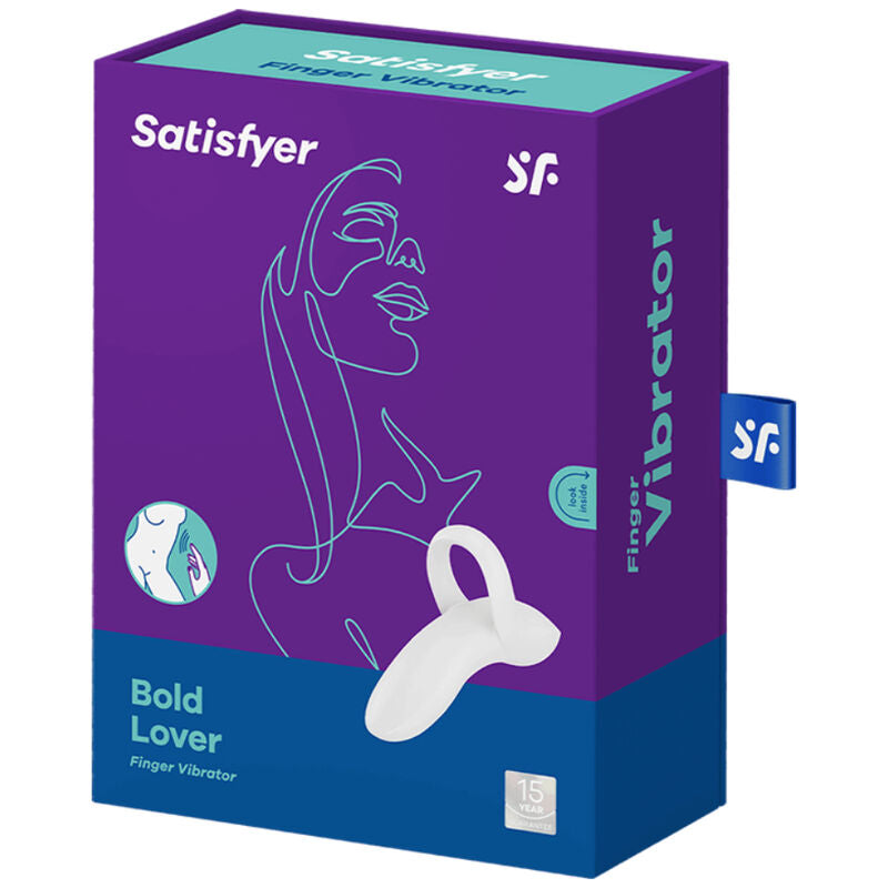 SATISFYER - VIBRADOR DE DEDO BOLD LOVER BRANCO - Sexshoptuga  Sexshoptuga 