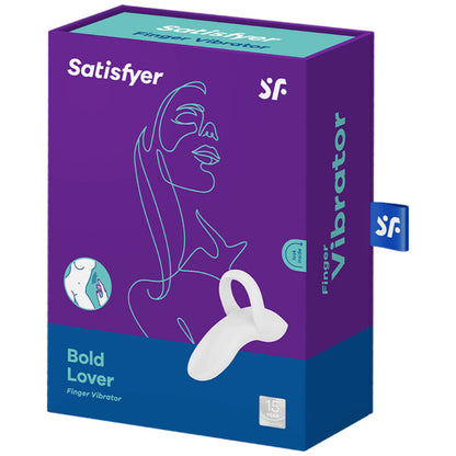 SATISFYER - VIBRADOR DE DEDO BOLD LOVER BRANCO - Sexshoptuga 