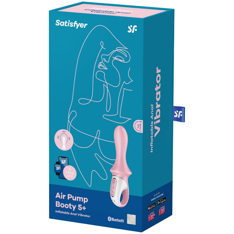 SATISFYER - AIR PUMP BOOTY 5+ VIBRADOR ANAL INFLVEL ROSA - Sexshoptuga  Sexshoptuga 