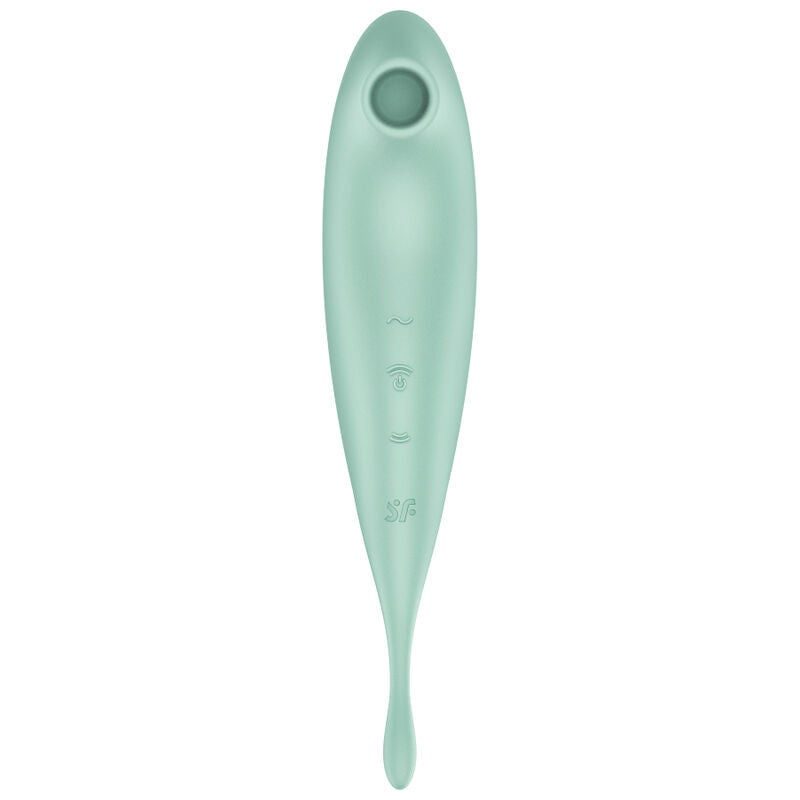 SATISFYER - TWIRLING PRO+ ESTIMULADOR DE PULSO DE AR E APLICATIVO VIBRADOR VERMELHO - Sexshoptuga  Sexshoptuga 