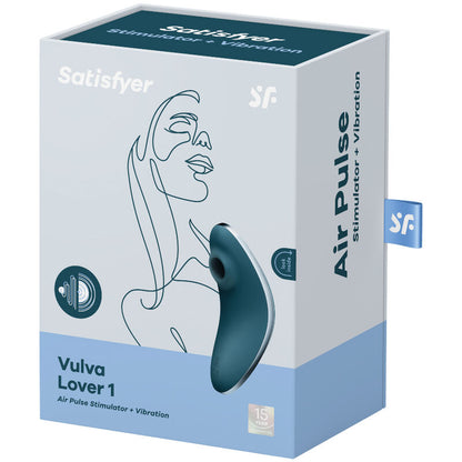 SATISFYER - VULVA LOVER 1 ESTIMULADOR E VIBRADOR DE PULSO DE AR VIOLETA - Sexshoptuga 