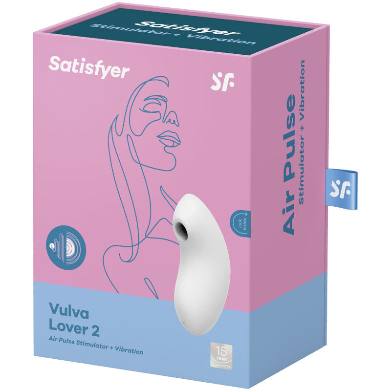 SATISFYER - ESTIMULADOR E VIBRADOR DE PULSO DE AR VULVA LOVER 2 AZUL - Sexshoptuga  Sexshoptuga 