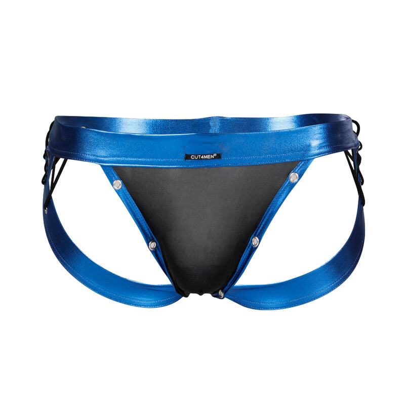 CUT4MEN - JOCKSTRAP DESIRE CUERO AZUL L - Sexshoptuga  Sexshoptuga 