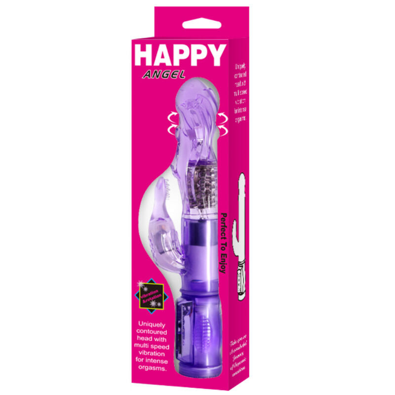 BAILE - MINI ROTADOR COM COELHO HAPPY ANGEL LILAC - Sexshoptuga