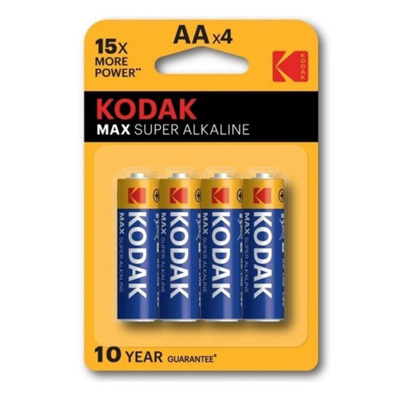 KODAK - BOLHA DE BATERIA ALCALINA MAX AA LR6 * 4 - Sexshoptuga 