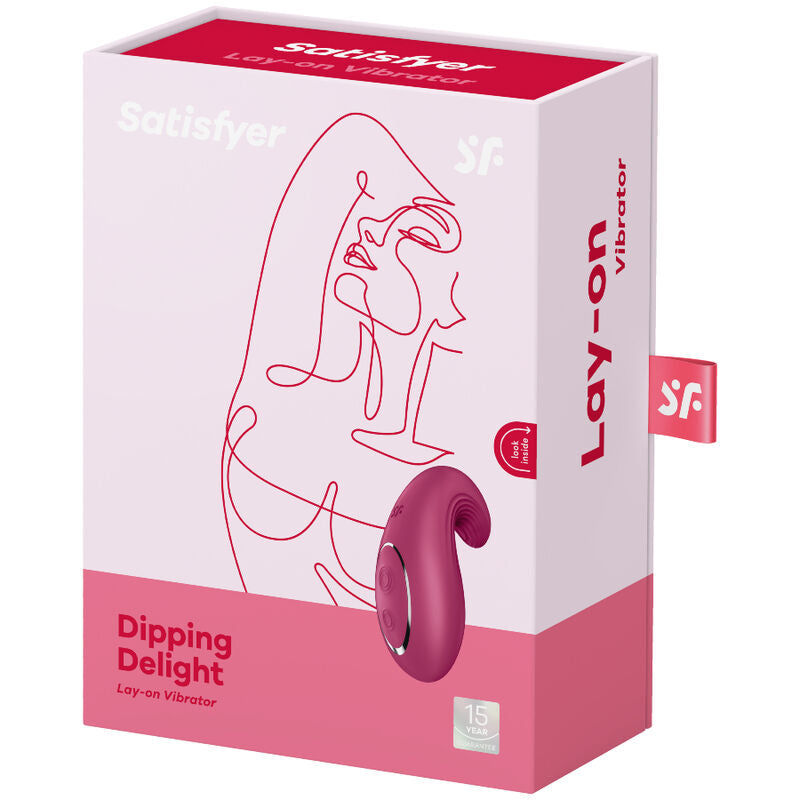 SATISFYER - VIBRADOR LAY-ON DIPPING DELIGHT AZUL - Sexshoptuga  Sexshoptuga 