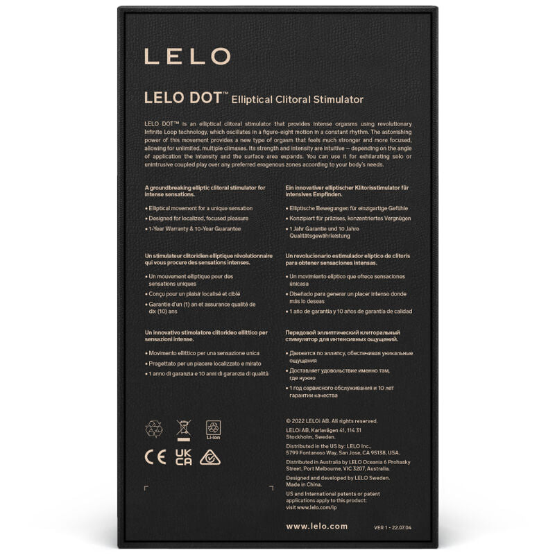 LELO - ESTIMULADOR DE CLITÓRIS DOT - ROSA - Sexshoptuga  Sexshoptuga 