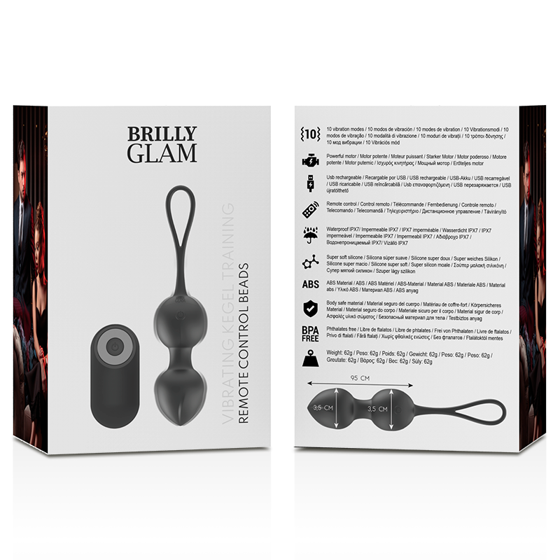 BRILLY GLAM - VIBRIERENDE KEGELPERLEN FERNBEDIENUNG - Sexshoptuga  Sexshoptuga 