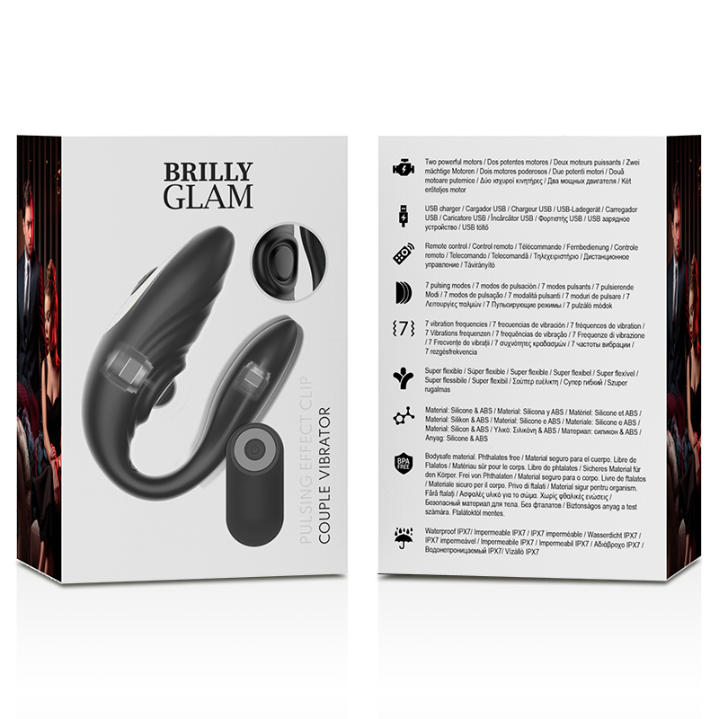 BRILLY GLAM- CONTROLE REMOTO PULSANTE E VIBRATÓRIO DE CASAL - Sexshoptuga  Sexshoptuga 