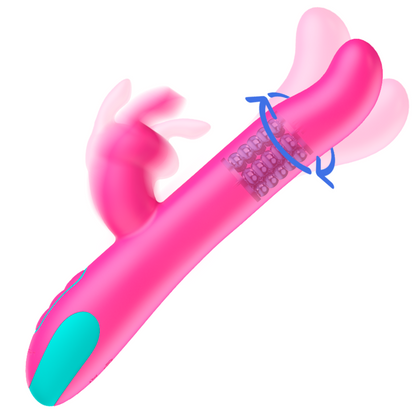 HAPPY LOKY - PLUTO COELHO VIBRADOR E ROTADOR RELÓGIO COM TECNOLOGIA SEM FIO COMPATÍVEL - Sexshoptuga 