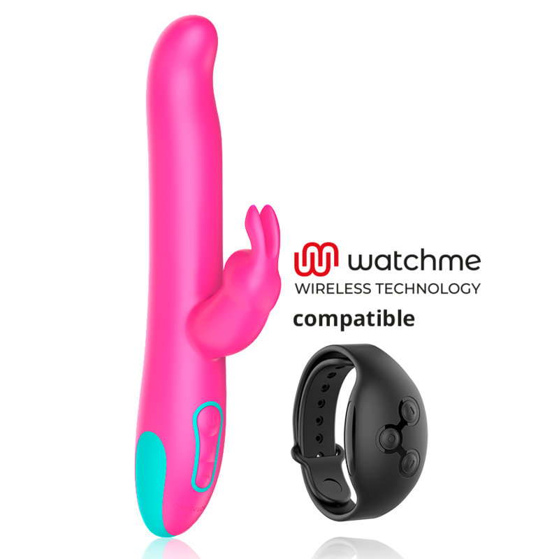 HAPPY LOKY - PLUTO COELHO VIBRADOR E ROTADOR RELÓGIO COM TECNOLOGIA SEM FIO COMPATÍVEL - Sexshoptuga  Sexshoptuga 