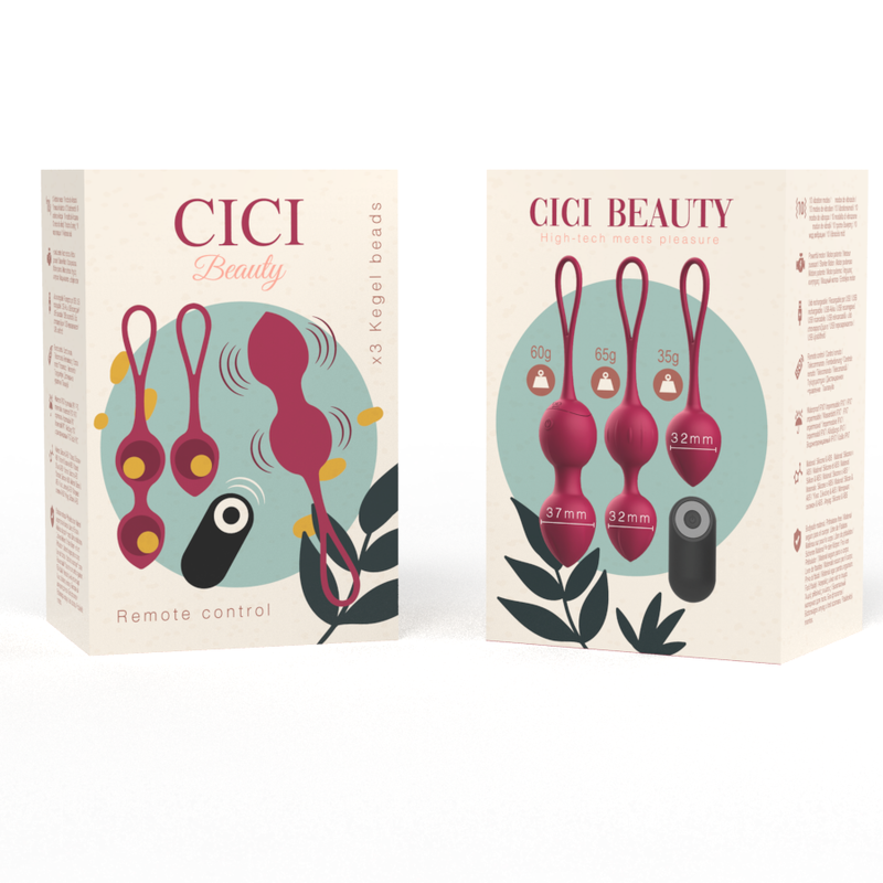 CICI BEAUTY - CONTROLE REMOTO PREMIUM SILICONE 3 VIBRANTES KEGEL BEADS - Sexshoptuga  Sexshoptuga 