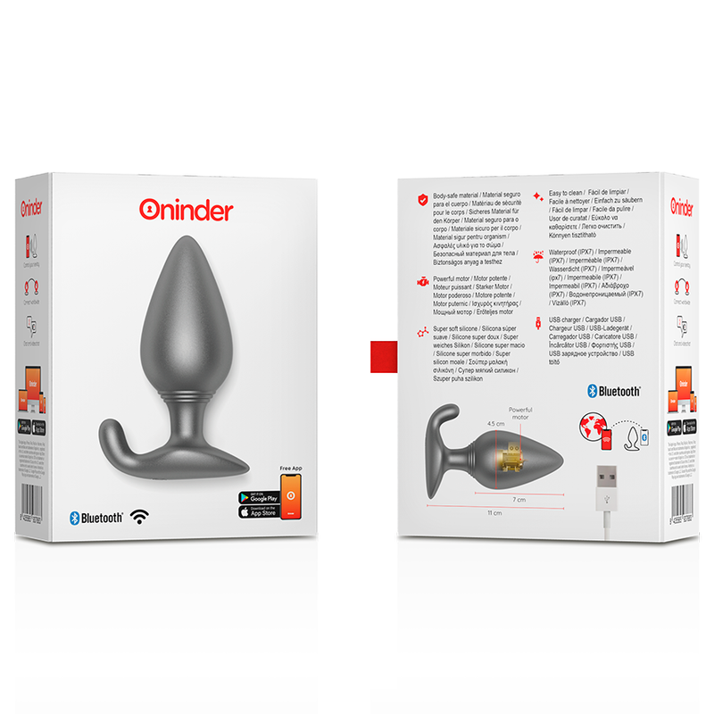 ONINDER - RIO VIBRANTE ANAL PLUG PRETO - APLICATIVO GRATUITO - Sexshoptuga  Sexshoptuga 