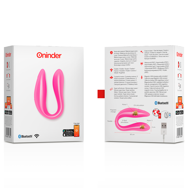 ONINDER - LISBOA G-SPOT & CLITORAL STIMULATOR BLACK - APLICAÇÃO GRATUITA - Sexshoptuga  Sexshoptuga 