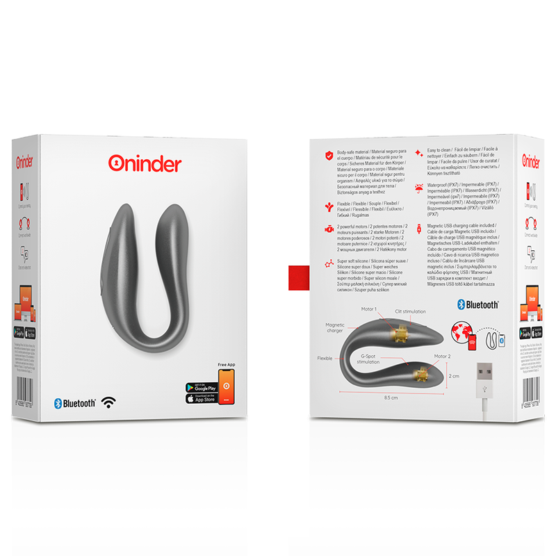 ONINDER - LISBOA G-SPOT & CLITORAL STIMULATOR BLACK - APLICAÇÃO GRATUITA - Sexshoptuga  Sexshoptuga 