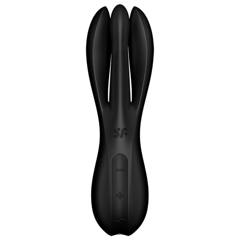 SATISFYER - VIBRADOR THREESOME 2 PRETO - Sexshoptuga 