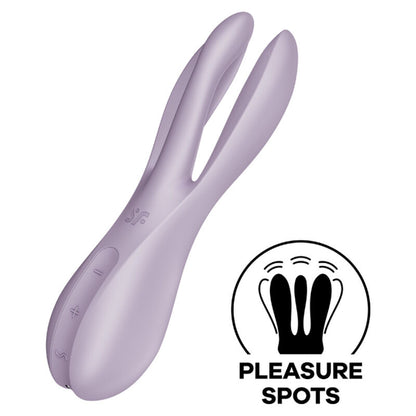 SATISFYER - VIBRADOR THREESOME 2 PRETO - Sexshoptuga 