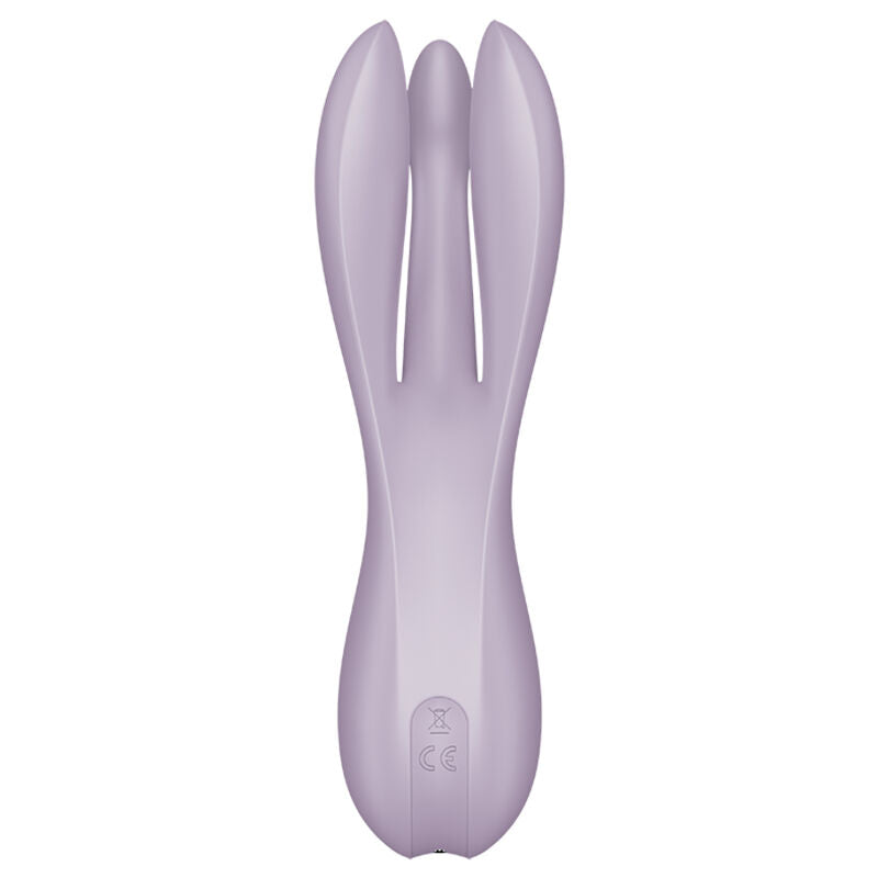 SATISFYER - VIBRADOR THREESOME 2 PRETO - Sexshoptuga 