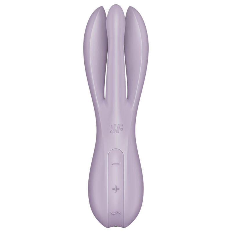 SATISFYER - VIBRADOR THREESOME 2 PRETO - Sexshoptuga 