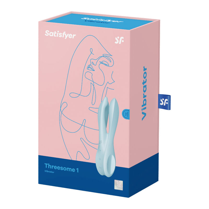 SATISFYER - VIBRADOR THREESOME 1 AZUL - Sexshoptuga 