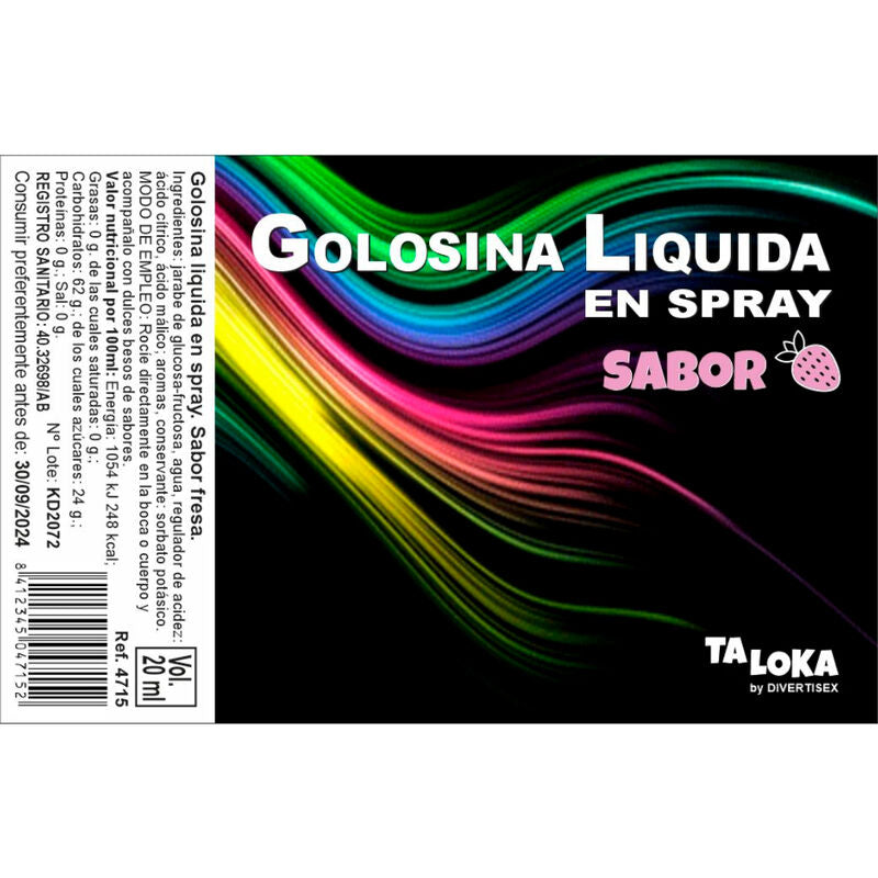 TALOKA - SPRAY LÍQUIDO DE DOCES DE MORANGO - Sexshoptuga  Sexshoptuga 