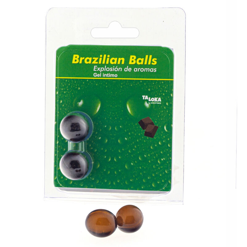 TALOKA - 2 BOLAS BRASILEIRAS GEL ÍNTIMO DE CHOCOLATE - Sexshoptuga  Sexshoptuga 