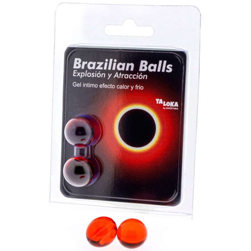 TALOKA - 2 BOLAS BRASILEIRAS GEL EMOCIONANTE EFEITO QUENTE E FRIO - Sexshoptuga  Sexshoptuga 