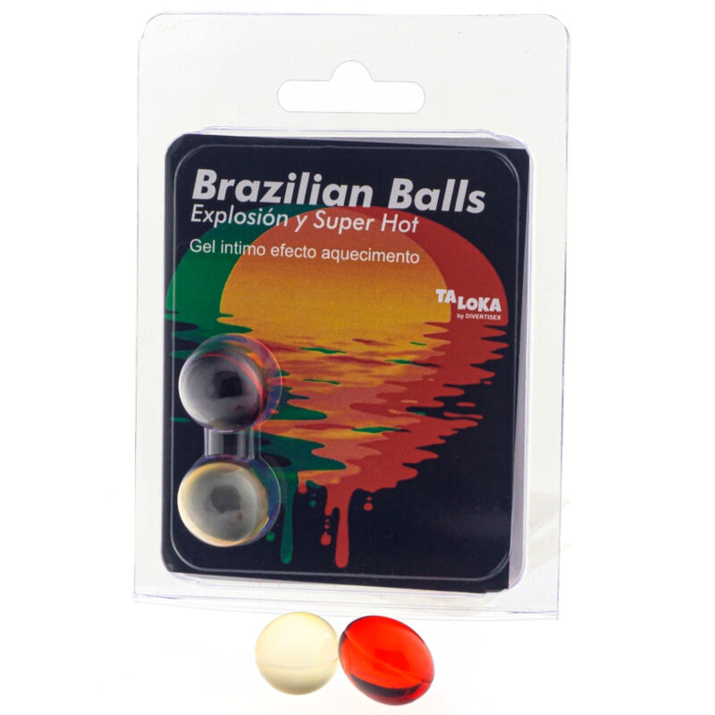 TALOKA - 2 BOLAS BRASILEIRAS GEL EMOCIONANTE SUPER QUENTE EFEITO - Sexshoptuga 