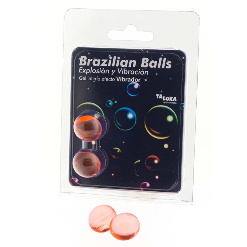 TALOKA - 2 BOLAS BRASILEIRAS EFEITO VIBRATÓRIO GEL EMOCIONANTE - Sexshoptuga  Sexshoptuga 