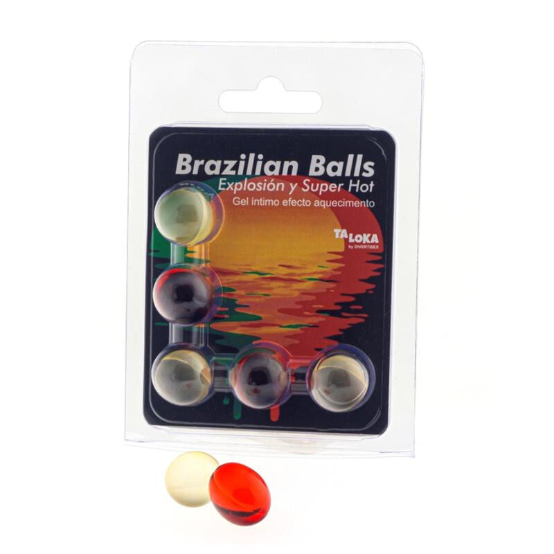 TALOKA - 5 BOLAS BRASILEIRAS GEL EMOCIONANTE SUPER QUENTE EFEITO - Sexshoptuga 