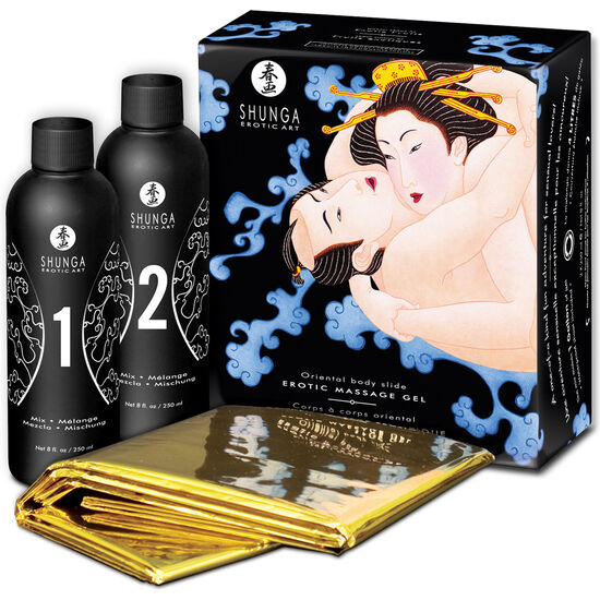 SHUNGA - GEL DE MASSAGEM ERÓTICA ORIENTAL CORPO A CORPO COM FRUTAS EXÓTICAS - Sexshoptuga Sexshoptuga 