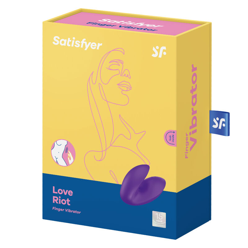 SATISFYER - VIBRADOR DE DEDO LOVE RIOT ROXO - Sexshoptuga  Sexshoptuga 