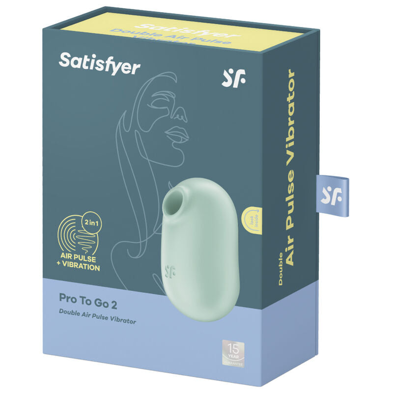 SATISFYER - PRO TO GO 2 ESTIMULADOR E VIBRADOR DE PULSO DE AR DUPLO VIOLETA - Sexshoptuga  Sexshoptuga 