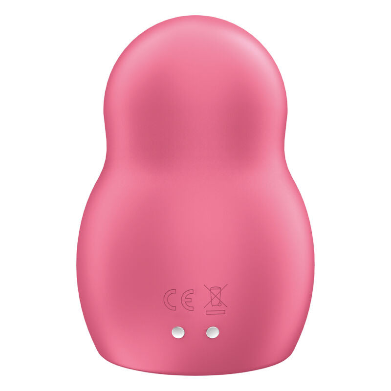 SATISFYER - PRO TO GO 1 ESTIMULADOR E VIBRADOR DE PULSO DE AR DUPLO VERMELHO - Sexshoptuga  Sexshoptuga 