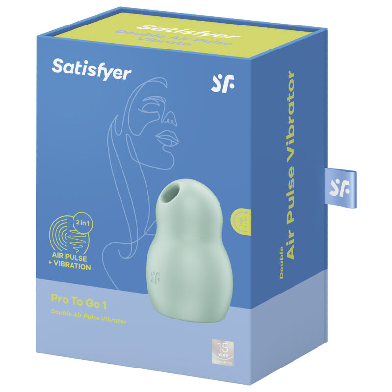 SATISFYER - PRO TO GO 1 ESTIMULADOR E VIBRADOR DE PULSO DE AR DUPLO VERMELHO - Sexshoptuga  Sexshoptuga 