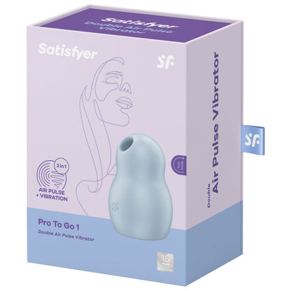 SATISFYER - PRO TO GO 1 ESTIMULADOR E VIBRADOR DE PULSO DE AR DUPLO VERMELHO - Sexshoptuga 