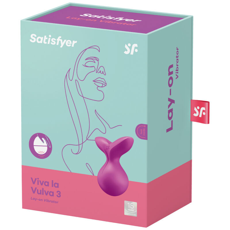 SATISFYER - VIBRADOR VIVA LA VULVA 3 LAY-ON VIOLETA - Sexshoptuga  Sexshoptuga 