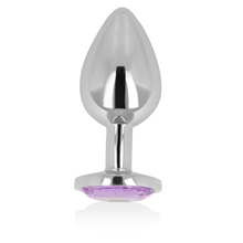 OHMAMA - PLUG ANAL COM CRISTAL VIOLETA 7 CM - Sexshoptuga 