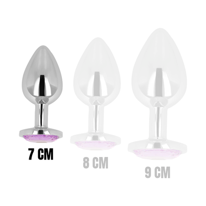 OHMAMA - PLUG ANAL COM CRISTAL VIOLETA 7 CM - Sexshoptuga 