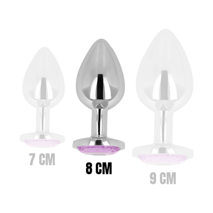 OHMAMA - PLUG ANAL COM CRISTAL VIOLETA 8 CM - Sexshoptuga 