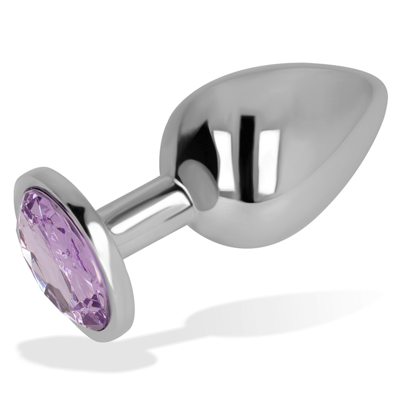 OHMAMA - PLUG ANAL COM CRISTAL VIOLETA 8 CM - Sexshoptuga 