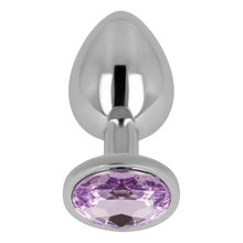 OHMAMA - PLUG ANAL COM CRISTAL VIOLETA 8 CM - Sexshoptuga  Sexshoptuga 