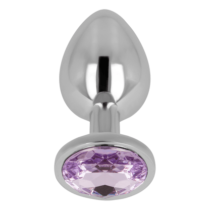 OHMAMA - PLUG ANAL COM CRISTAL VIOLETA 8 CM - Sexshoptuga 