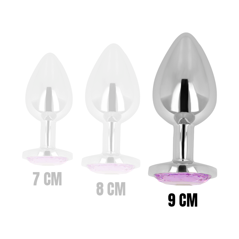 OHMAMA - PLUG ANAL COM CRISTAL VIOLETA 9 CM - Sexshoptuga 