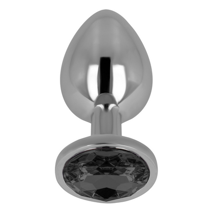 OHMAMA - PLUG ANAL COM CRISTAL PRETO 7 CM - Sexshoptuga 