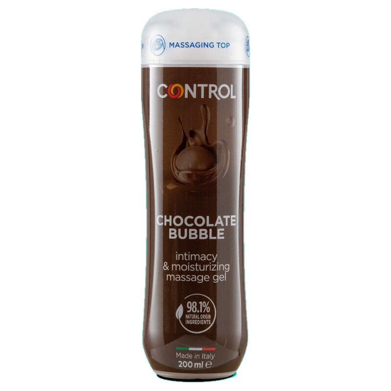 CONTROL - GEL DE MASSAGEM 3 EM 1 BOLHA DE CHOCOLATE 200 ML - Sexshoptuga 